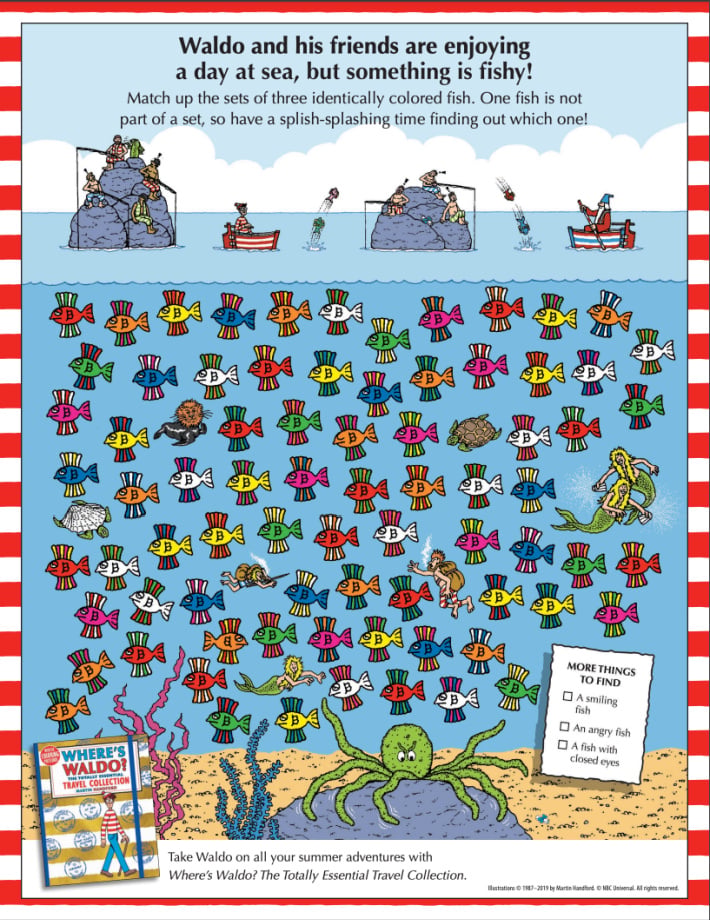 Where's Waldo Matching Game Worksheet