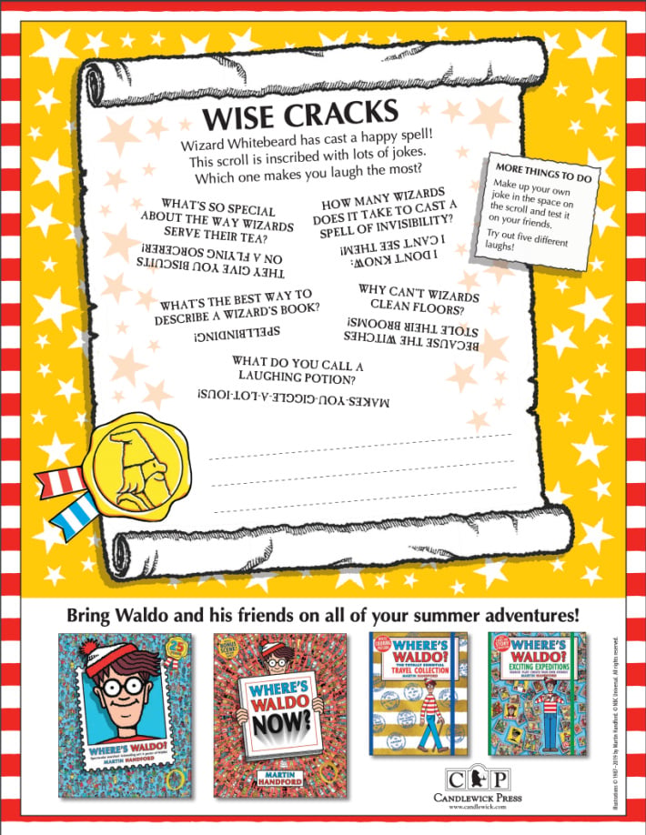 Where's Waldo Jokes Worksheet