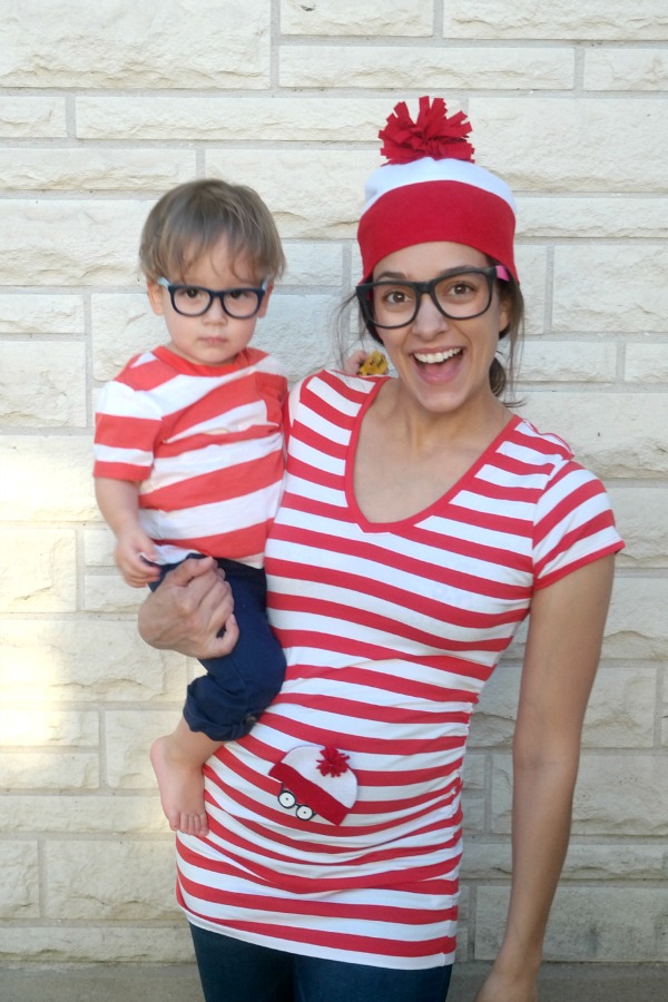 Pregnant Where's Waldo Belly Costume